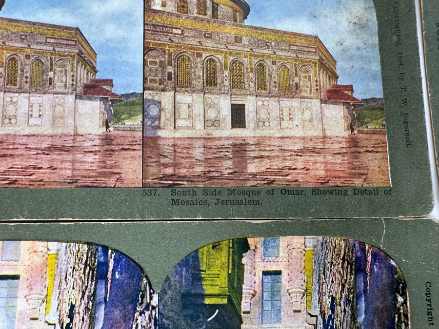 (24) Antique Color 1904 Holy Land Series T. W. Ingersoll Collectible Stereoviews Of Biblical Times - See Photos [Photo 24]