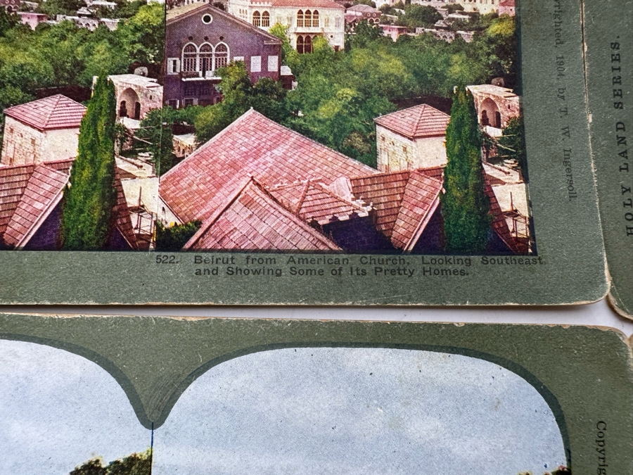 (24) Antique Color 1904 Holy Land Series T. W. Ingersoll Collectible Stereoviews Of Biblical Times - See Photos [Photo 6]