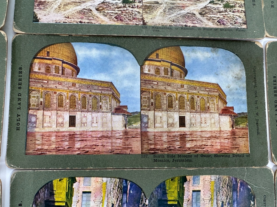 (24) Antique Color 1904 Holy Land Series T. W. Ingersoll Collectible Stereoviews Of Biblical Times - See Photos [Photo 23]