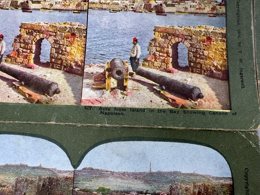 (24) Antique Color 1904 Holy Land Series T. W. Ingersoll Collectible Stereoviews Of Biblical Times - See Photos [Photo 18]