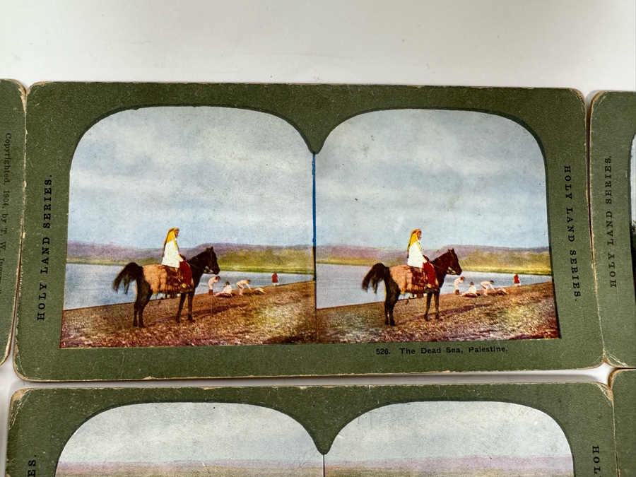 (24) Antique Color 1904 Holy Land Series T. W. Ingersoll Collectible Stereoviews Of Biblical Times - See Photos [Photo 7]