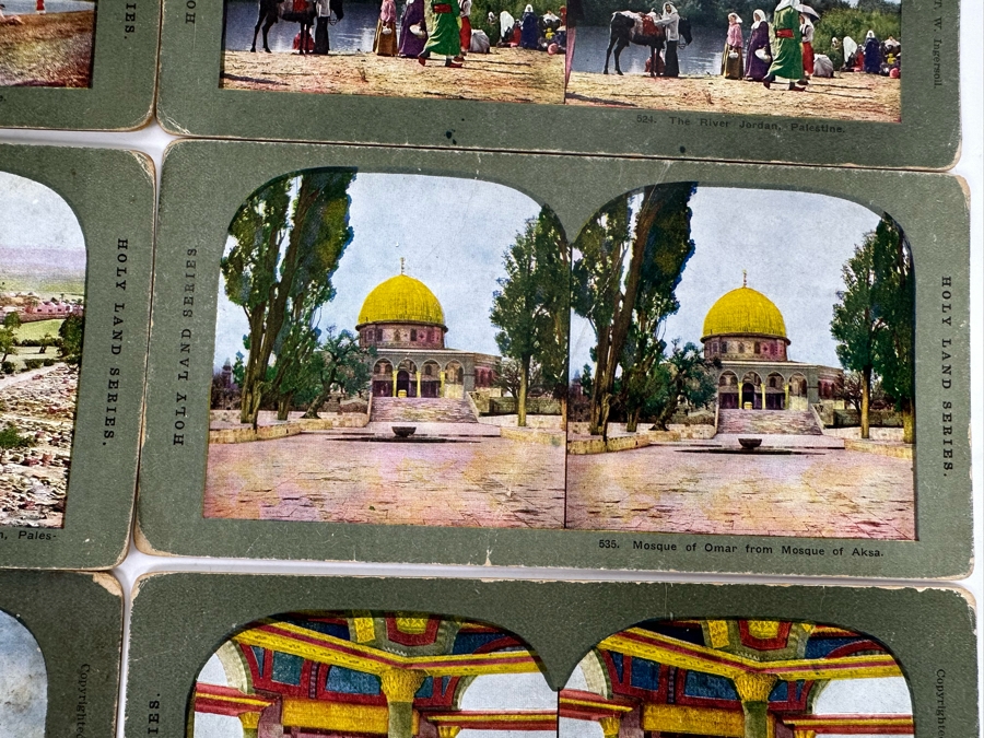 (24) Antique Color 1904 Holy Land Series T. W. Ingersoll Collectible Stereoviews Of Biblical Times - See Photos [Photo 11]