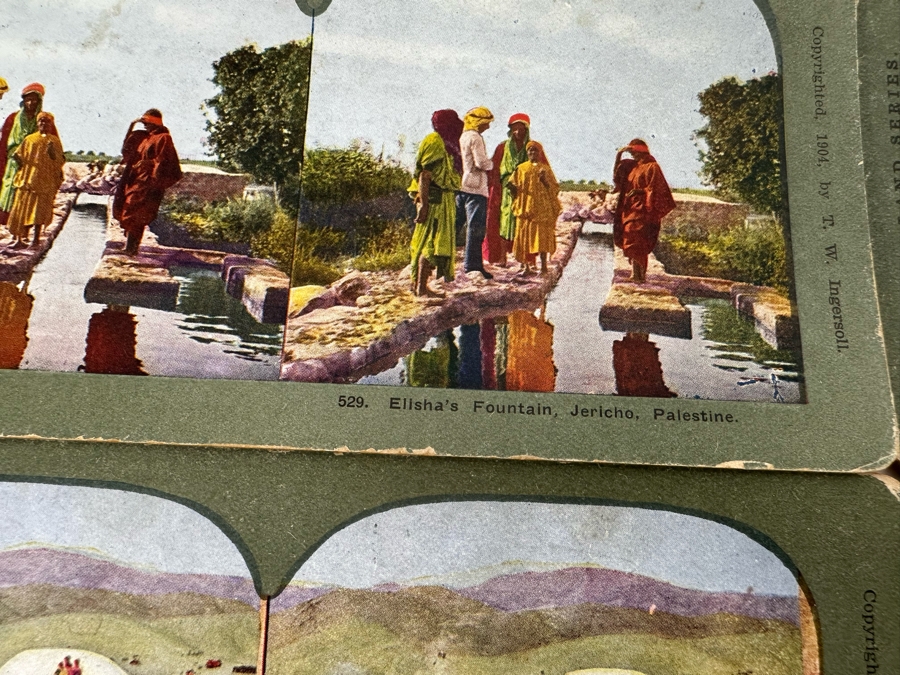 (24) Antique Color 1904 Holy Land Series T. W. Ingersoll Collectible Stereoviews Of Biblical Times - See Photos [Photo 16]