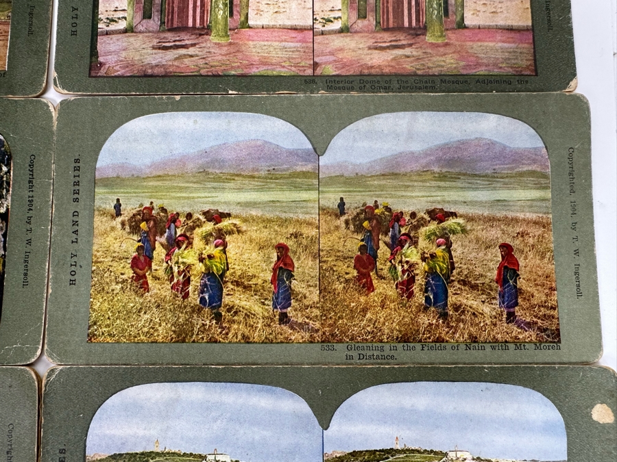 (24) Antique Color 1904 Holy Land Series T. W. Ingersoll Collectible Stereoviews Of Biblical Times - See Photos [Photo 27]