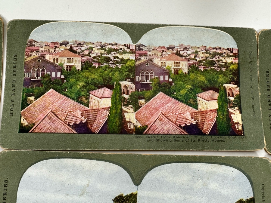 (24) Antique Color 1904 Holy Land Series T. W. Ingersoll Collectible Stereoviews Of Biblical Times - See Photos [Photo 5]