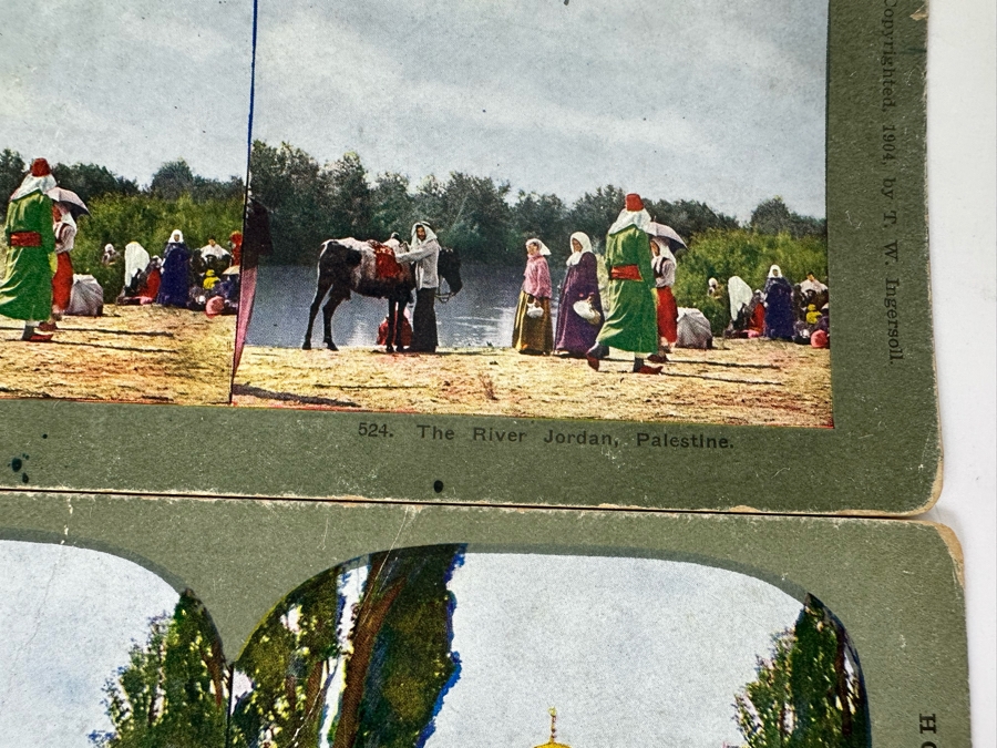 (24) Antique Color 1904 Holy Land Series T. W. Ingersoll Collectible Stereoviews Of Biblical Times - See Photos [Photo 10]