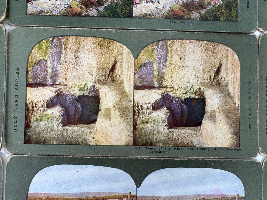 (24) Antique Color 1904 Holy Land Series T. W. Ingersoll Collectible Stereoviews Of Biblical Times - See Photos [Photo 25]