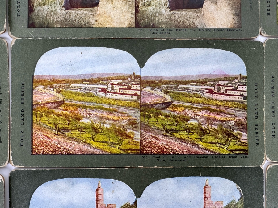 (24) Antique Color 1904 Holy Land Series T. W. Ingersoll Collectible Stereoviews Of Biblical Times - See Photos [Photo 19]