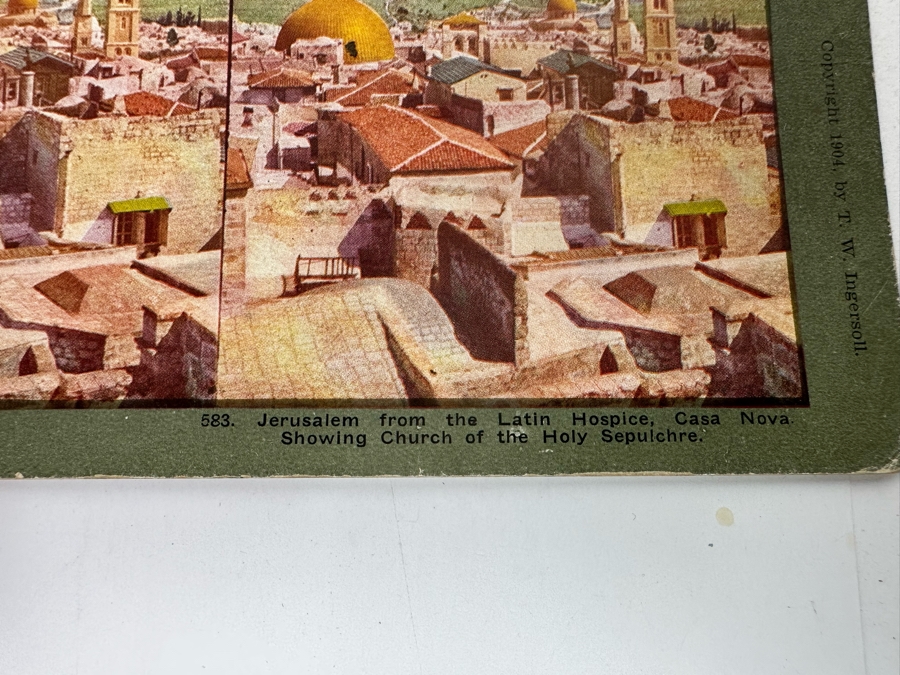 (24) Antique Color 1904 Holy Land Series T. W. Ingersoll Collectible Stereoviews Of Biblical Times - See Photos [Photo 47]