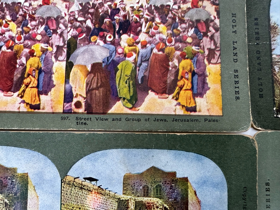 (24) Antique Color 1904 Holy Land Series T. W. Ingersoll Collectible Stereoviews Of Biblical Times - See Photos [Photo 15]