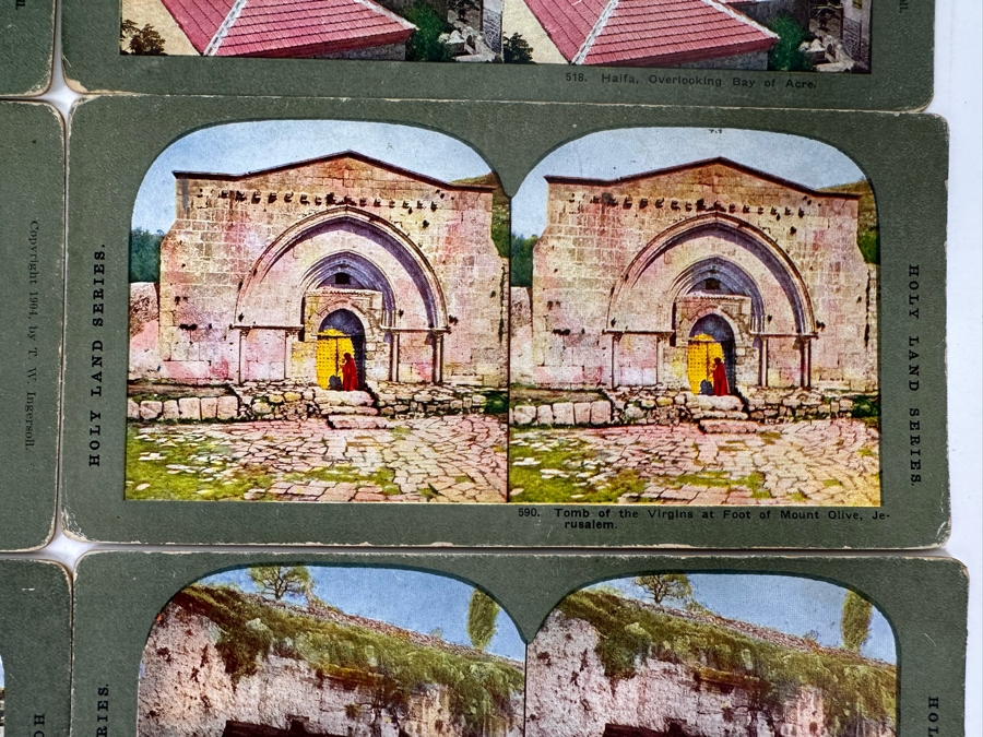 (24) Antique Color 1904 Holy Land Series T. W. Ingersoll Collectible Stereoviews Of Biblical Times - See Photos [Photo 24]