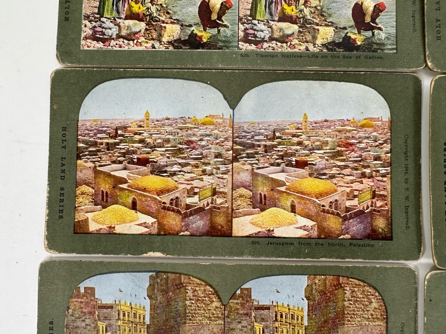 (24) Antique Color 1904 Holy Land Series T. W. Ingersoll Collectible Stereoviews Of Biblical Times - See Photos [Photo 22]