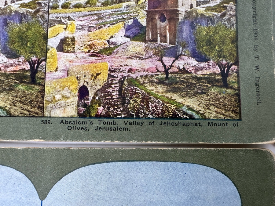 (24) Antique Color 1904 Holy Land Series T. W. Ingersoll Collectible Stereoviews Of Biblical Times - See Photos [Photo 26]