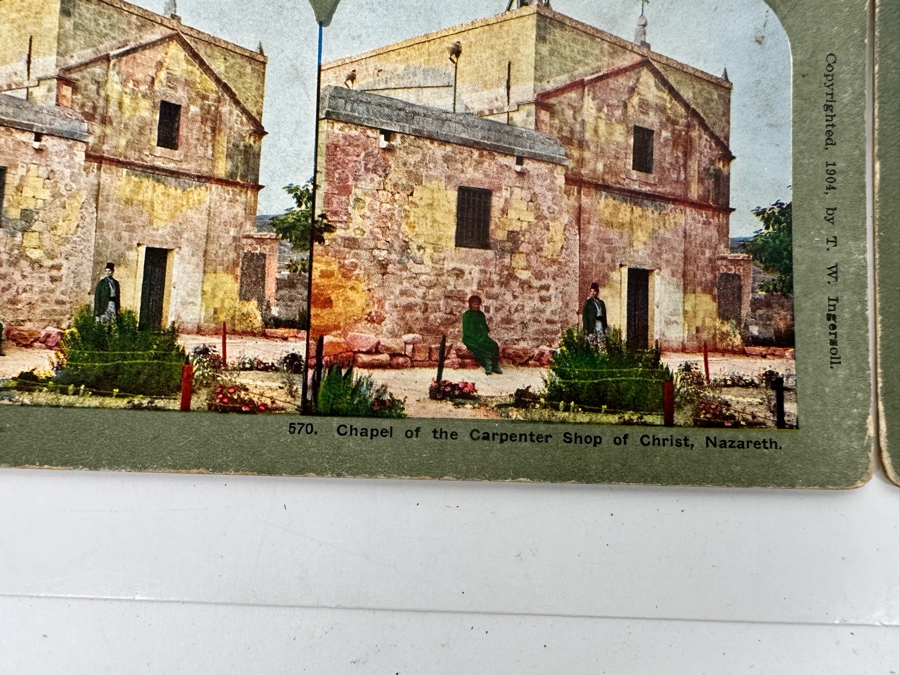 (24) Antique Color 1904 Holy Land Series T. W. Ingersoll Collectible Stereoviews Of Biblical Times - See Photos [Photo 41]