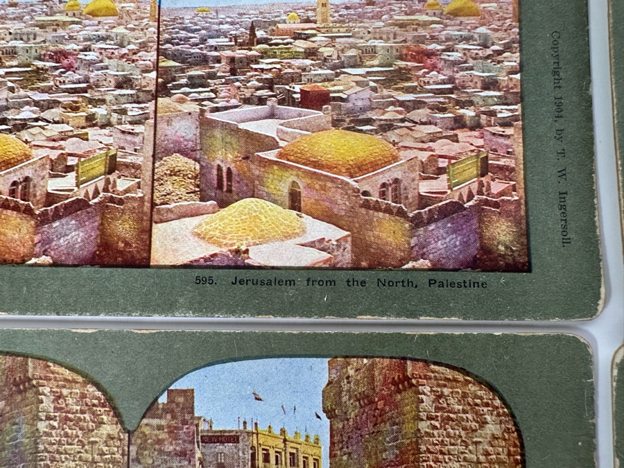 (24) Antique Color 1904 Holy Land Series T. W. Ingersoll Collectible Stereoviews Of Biblical Times - See Photos [Photo 21]
