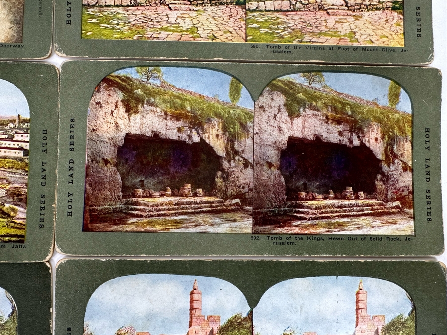 (24) Antique Color 1904 Holy Land Series T. W. Ingersoll Collectible Stereoviews Of Biblical Times - See Photos [Photo 12]
