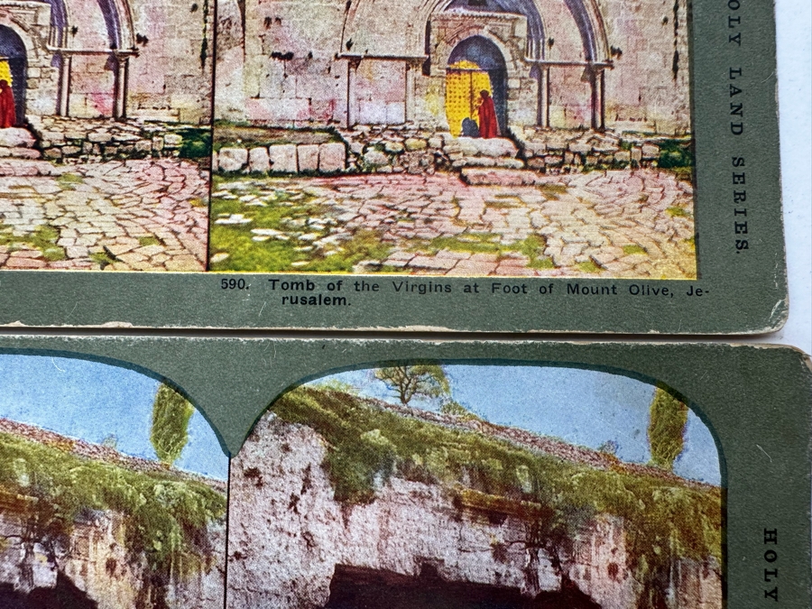 (24) Antique Color 1904 Holy Land Series T. W. Ingersoll Collectible Stereoviews Of Biblical Times - See Photos [Photo 23]