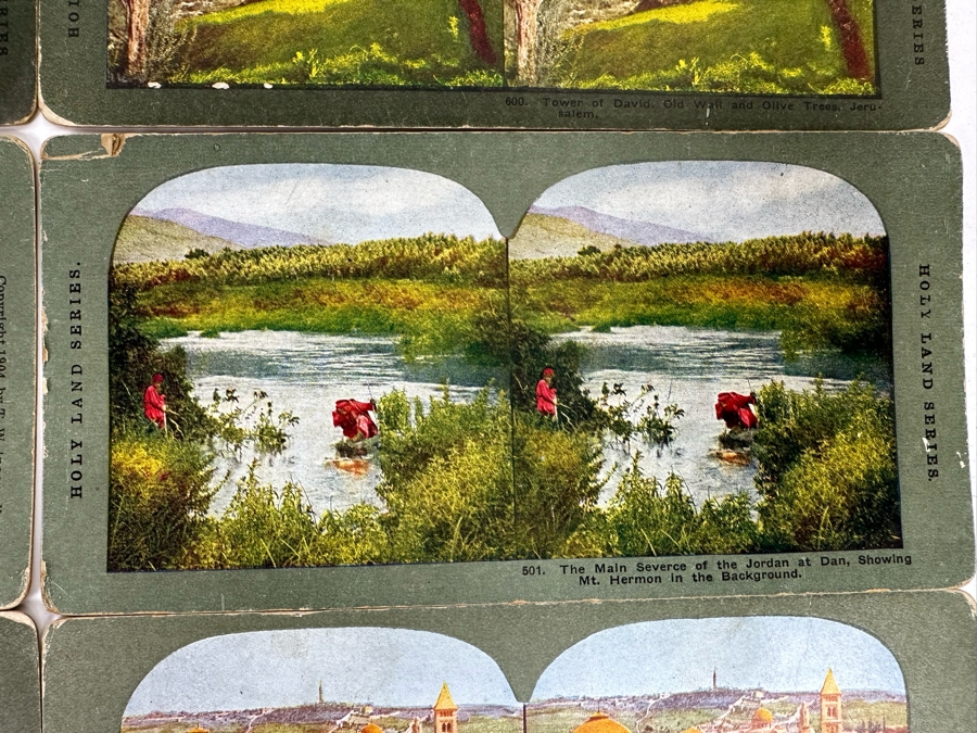 (24) Antique Color 1904 Holy Land Series T. W. Ingersoll Collectible Stereoviews Of Biblical Times - See Photos [Photo 38]