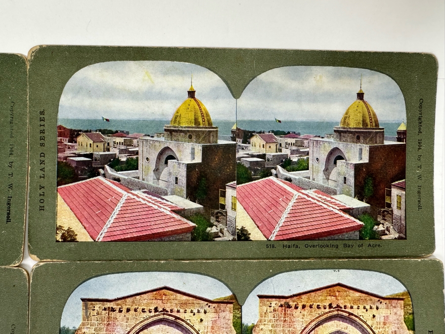 (24) Antique Color 1904 Holy Land Series T. W. Ingersoll Collectible Stereoviews Of Biblical Times - See Photos [Photo 30]
