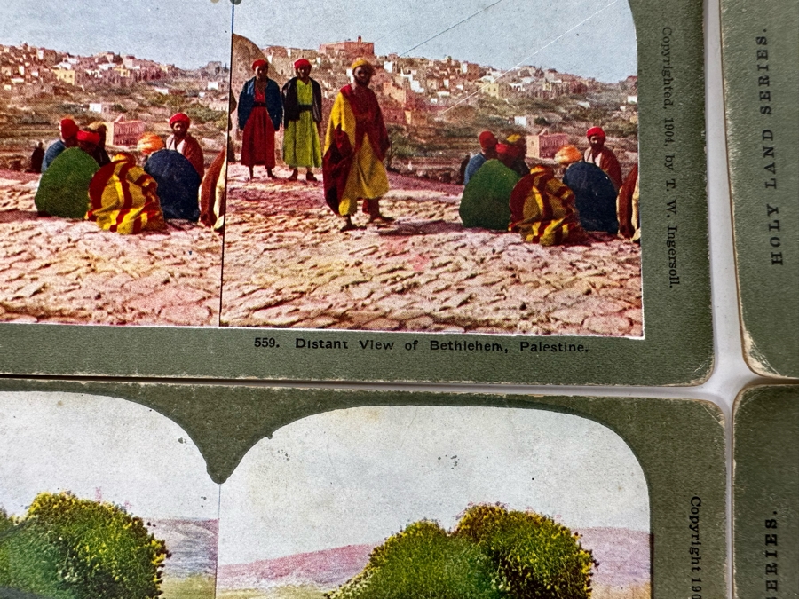 (24) Antique Color 1904 Holy Land Series T. W. Ingersoll Collectible Stereoviews Of Biblical Times - See Photos [Photo 28]