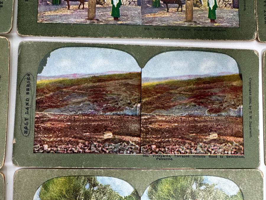 (24) Antique Color 1904 Holy Land Series T. W. Ingersoll Collectible Stereoviews Of Biblical Times - See Photos [Photo 39]