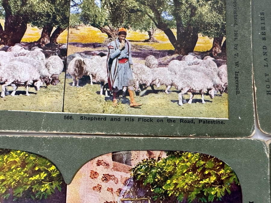 (24) Antique Color 1904 Holy Land Series T. W. Ingersoll Collectible Stereoviews Of Biblical Times - See Photos [Photo 22]