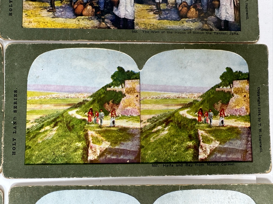(24) Antique Color 1904 Holy Land Series T. W. Ingersoll Collectible Stereoviews Of Biblical Times - See Photos [Photo 33]
