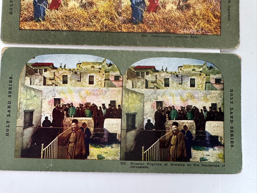 (24) Antique Color 1904 Holy Land Series T. W. Ingersoll Collectible Stereoviews Of Biblical Times - See Photos [Photo 49]