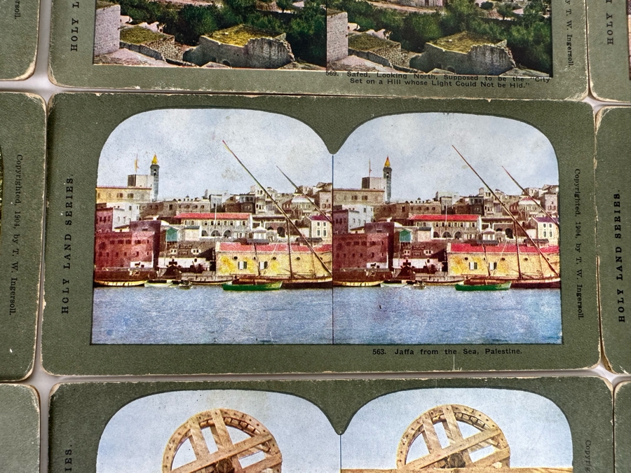 (24) Antique Color 1904 Holy Land Series T. W. Ingersoll Collectible Stereoviews Of Biblical Times - See Photos [Photo 23]