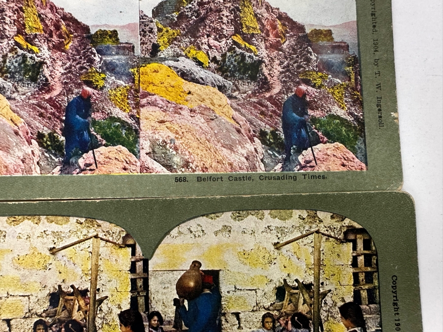 (24) Antique Color 1904 Holy Land Series T. W. Ingersoll Collectible Stereoviews Of Biblical Times - See Photos [Photo 18]