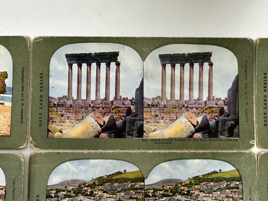 (24) Antique Color 1904 Holy Land Series T. W. Ingersoll Collectible Stereoviews Of Biblical Times - See Photos [Photo 7]