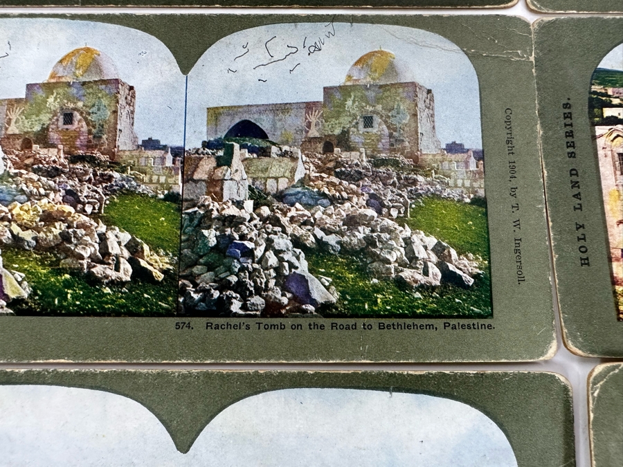 (24) Antique Color 1904 Holy Land Series T. W. Ingersoll Collectible Stereoviews Of Biblical Times - See Photos [Photo 12]