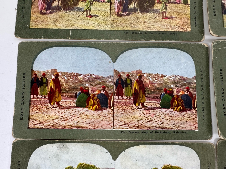(24) Antique Color 1904 Holy Land Series T. W. Ingersoll Collectible Stereoviews Of Biblical Times - See Photos [Photo 27]