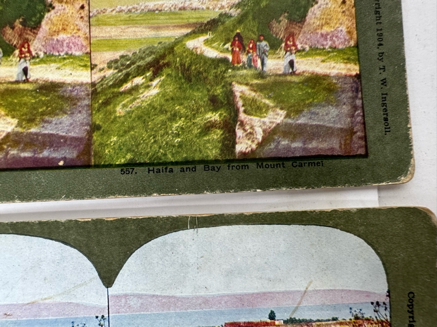 (24) Antique Color 1904 Holy Land Series T. W. Ingersoll Collectible Stereoviews Of Biblical Times - See Photos [Photo 34]