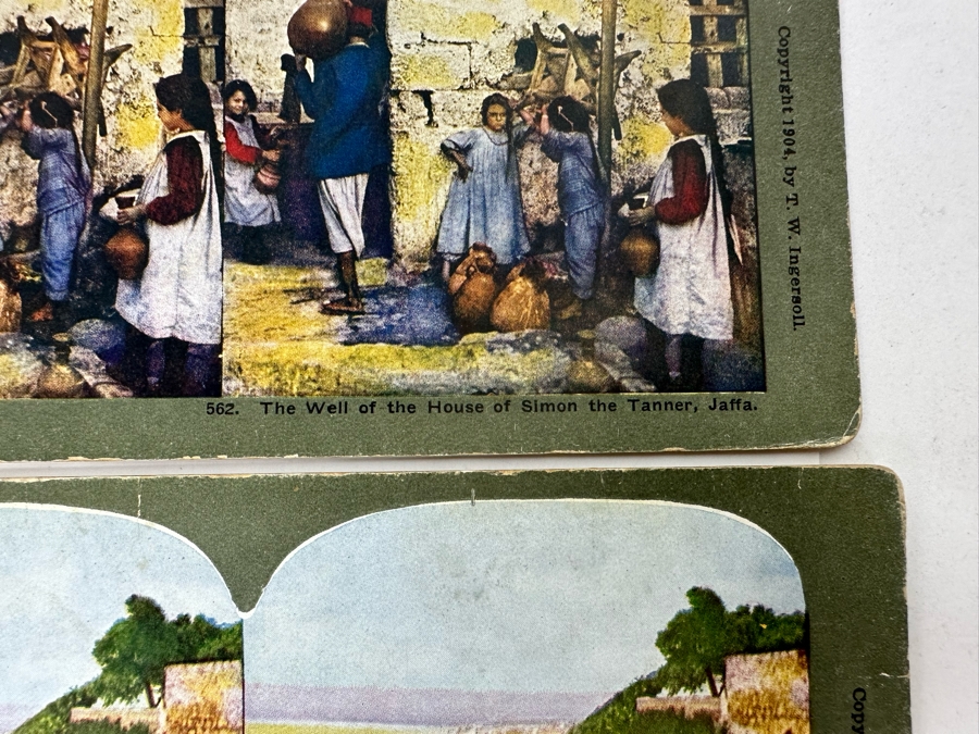 (24) Antique Color 1904 Holy Land Series T. W. Ingersoll Collectible Stereoviews Of Biblical Times - See Photos [Photo 26]