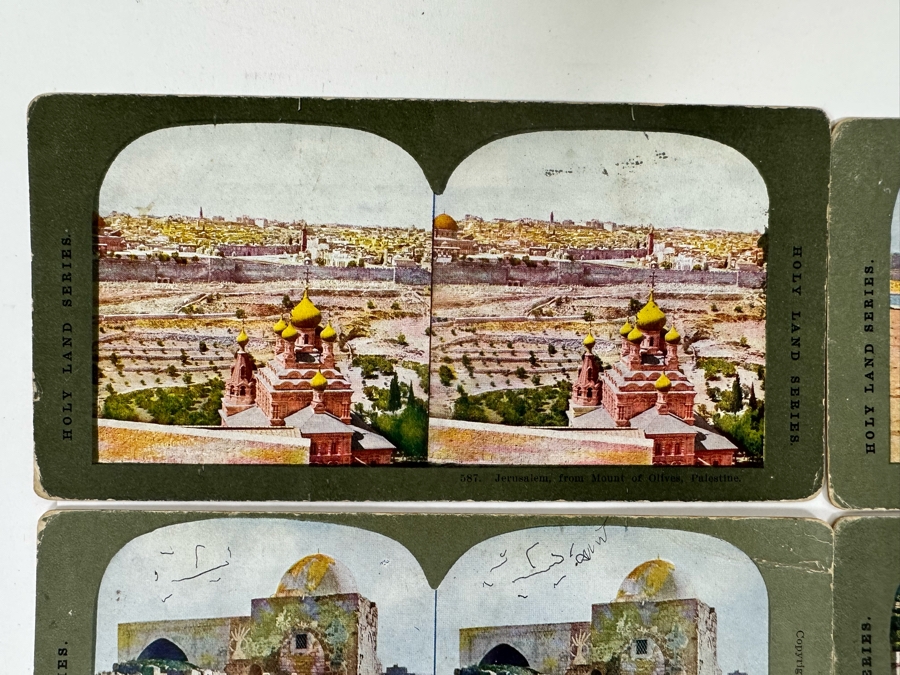 (24) Antique Color 1904 Holy Land Series T. W. Ingersoll Collectible Stereoviews Of Biblical Times - See Photos [Photo 3]
