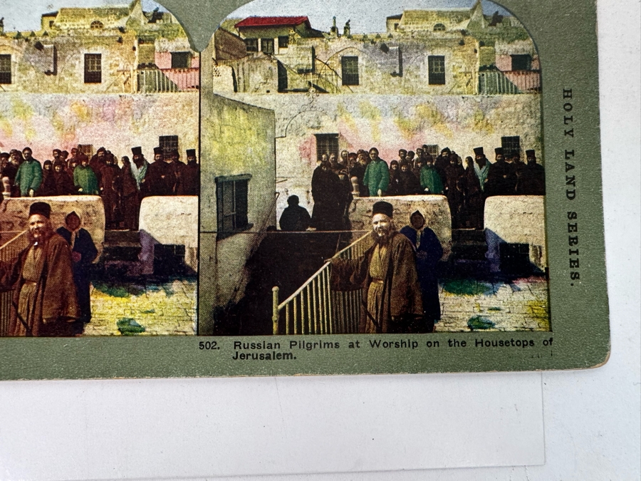 (24) Antique Color 1904 Holy Land Series T. W. Ingersoll Collectible Stereoviews Of Biblical Times - See Photos [Photo 50]