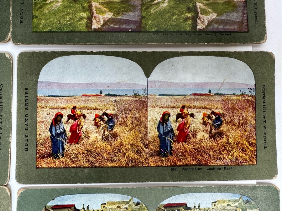 (24) Antique Color 1904 Holy Land Series T. W. Ingersoll Collectible Stereoviews Of Biblical Times - See Photos [Photo 41]