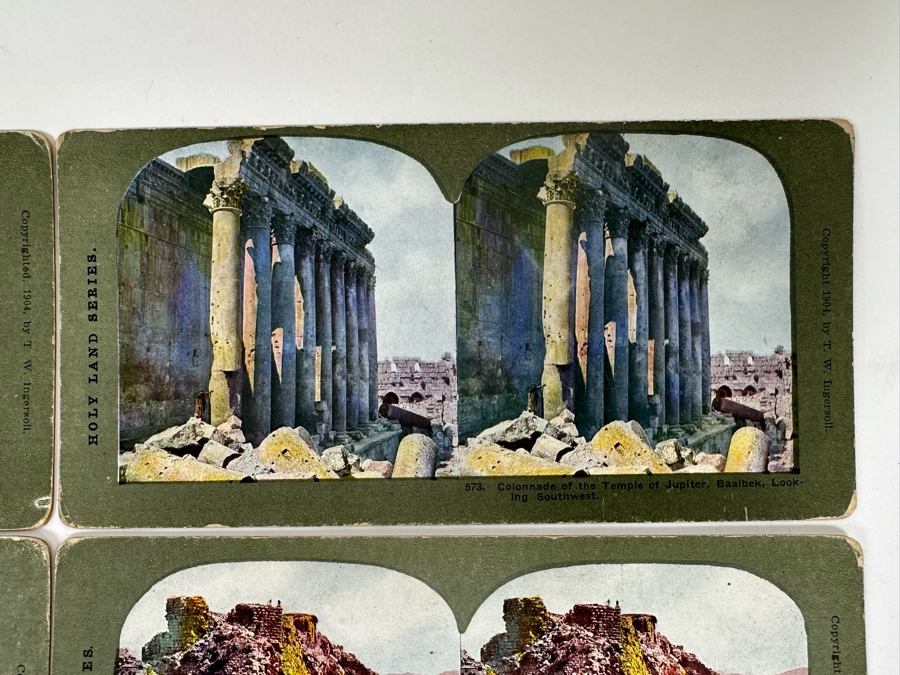 (24) Antique Color 1904 Holy Land Series T. W. Ingersoll Collectible Stereoviews Of Biblical Times - See Photos [Photo 9]