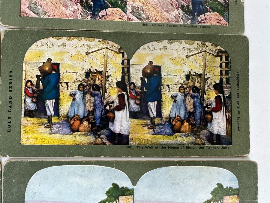 (24) Antique Color 1904 Holy Land Series T. W. Ingersoll Collectible Stereoviews Of Biblical Times - See Photos [Photo 25]