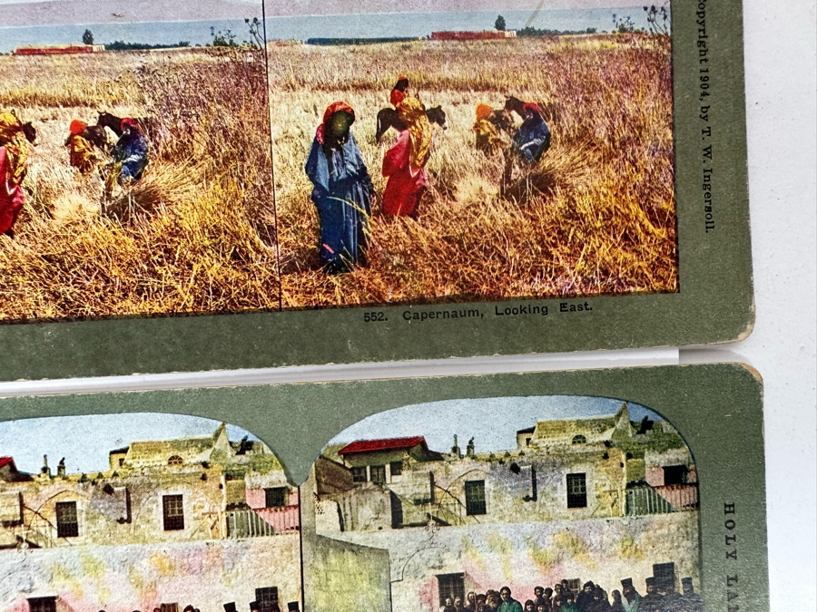 (24) Antique Color 1904 Holy Land Series T. W. Ingersoll Collectible Stereoviews Of Biblical Times - See Photos [Photo 42]