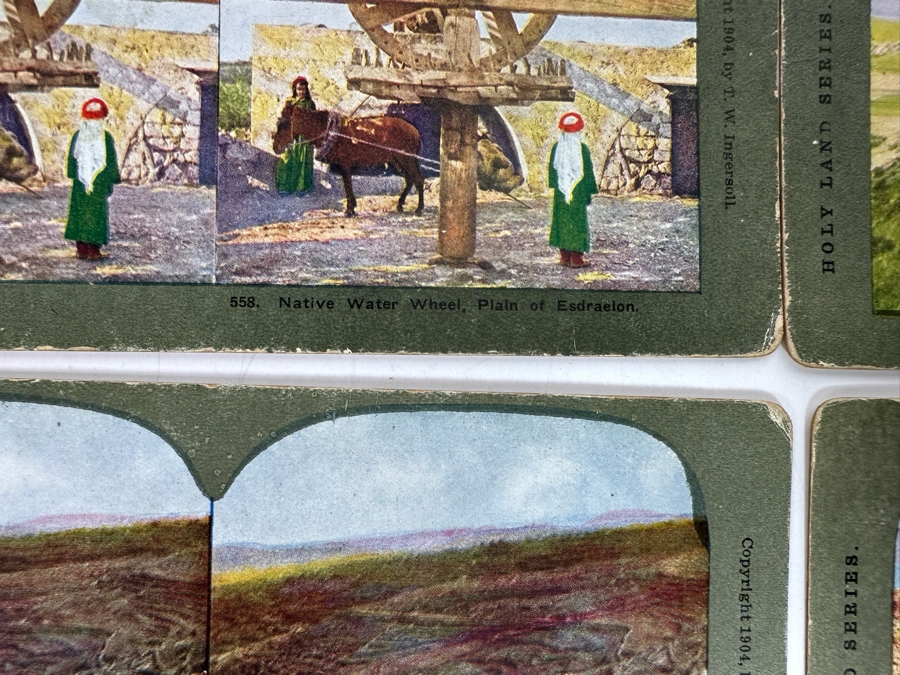(24) Antique Color 1904 Holy Land Series T. W. Ingersoll Collectible Stereoviews Of Biblical Times - See Photos [Photo 32]