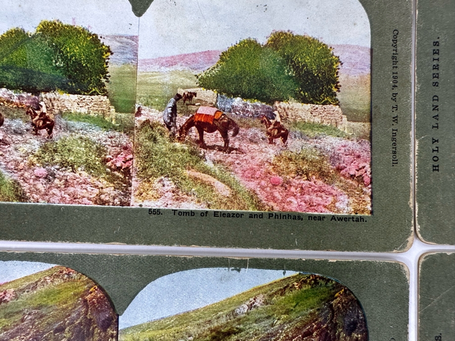 (24) Antique Color 1904 Holy Land Series T. W. Ingersoll Collectible Stereoviews Of Biblical Times - See Photos [Photo 36]