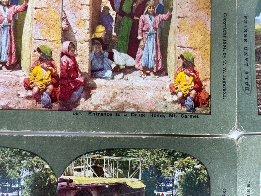 (24) Antique Color 1904 Holy Land Series T. W. Ingersoll Collectible Stereoviews Of Biblical Times - See Photos [Photo 38]