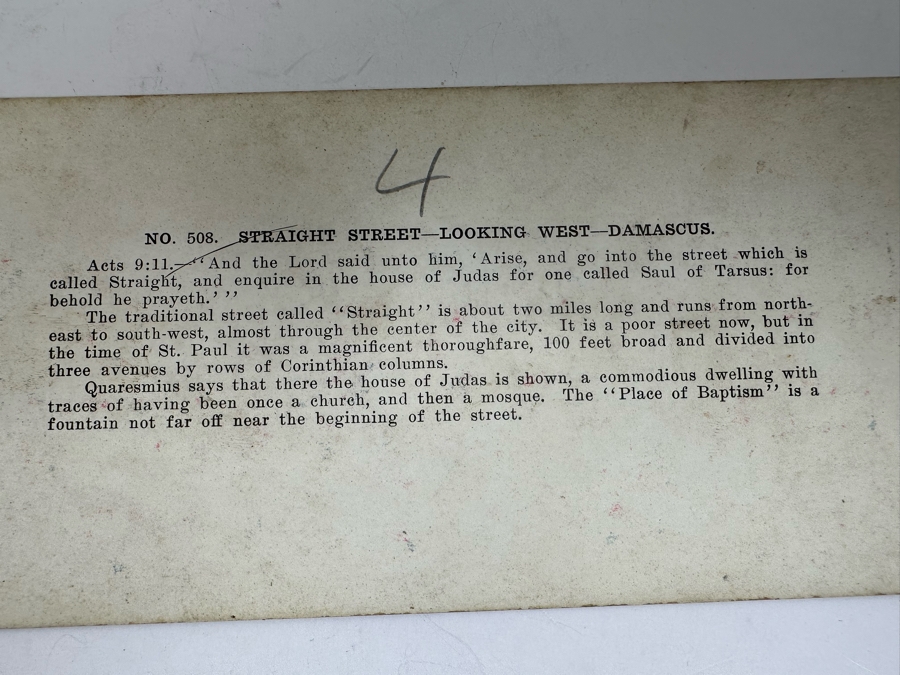 (18) Antique 1899/1904 Underwood & Underwood /  T. W. Ingersoll Collectible Stereoviews Biblical Holy Land Series [Photo 40]
