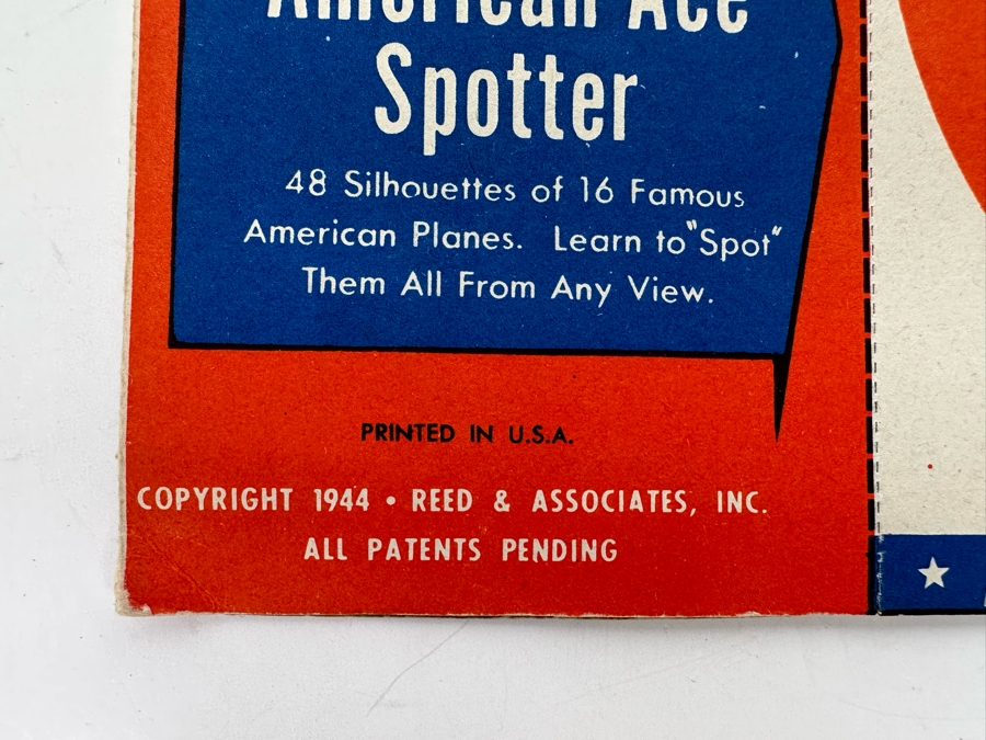 Vintage 1944 Mint 3 Flying Airplane Models Of Famous Allied Fighting Planes By Reed With An American Ace Spotter 9 X 12 [Photo 11]