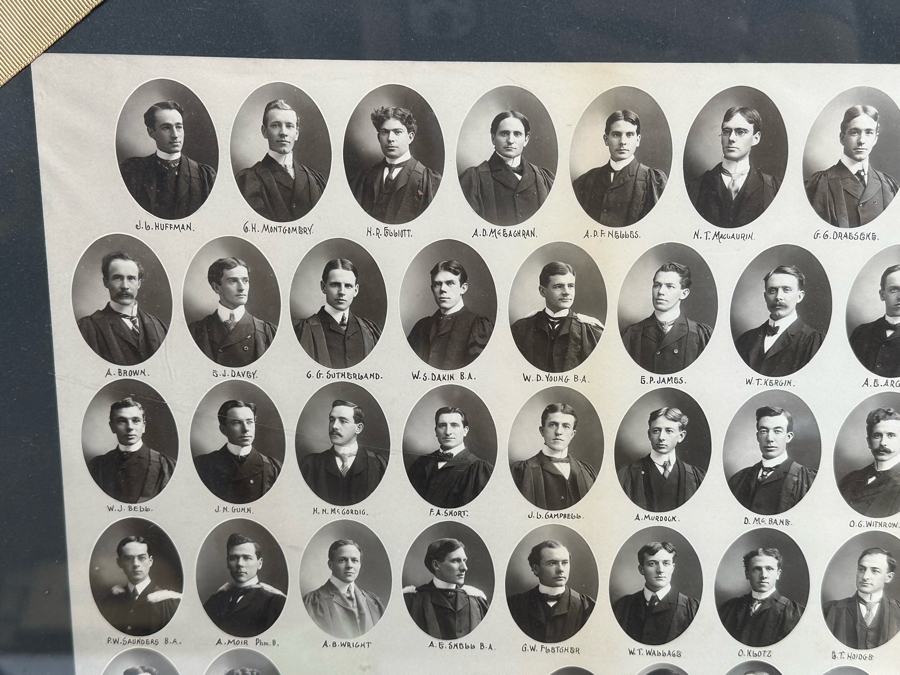 Antique 1902 University Of Toronta Medical Faculty Portraits Photographs 19 X 15 Framed 30 X 26 [Photo 10]