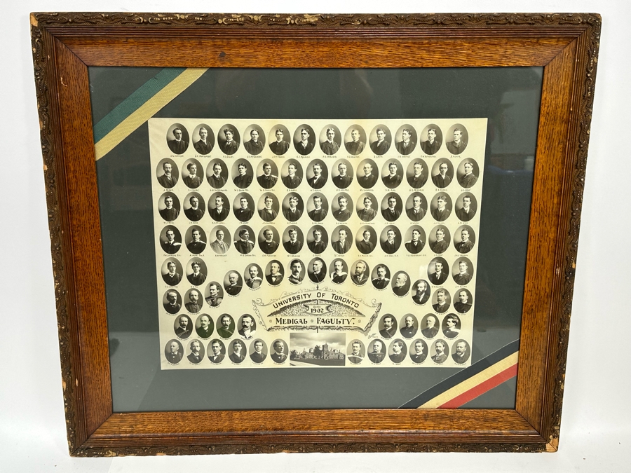 Antique 1902 University Of Toronta Medical Faculty Portraits Photographs 19 X 15 Framed 30 X 26 [Photo 2]