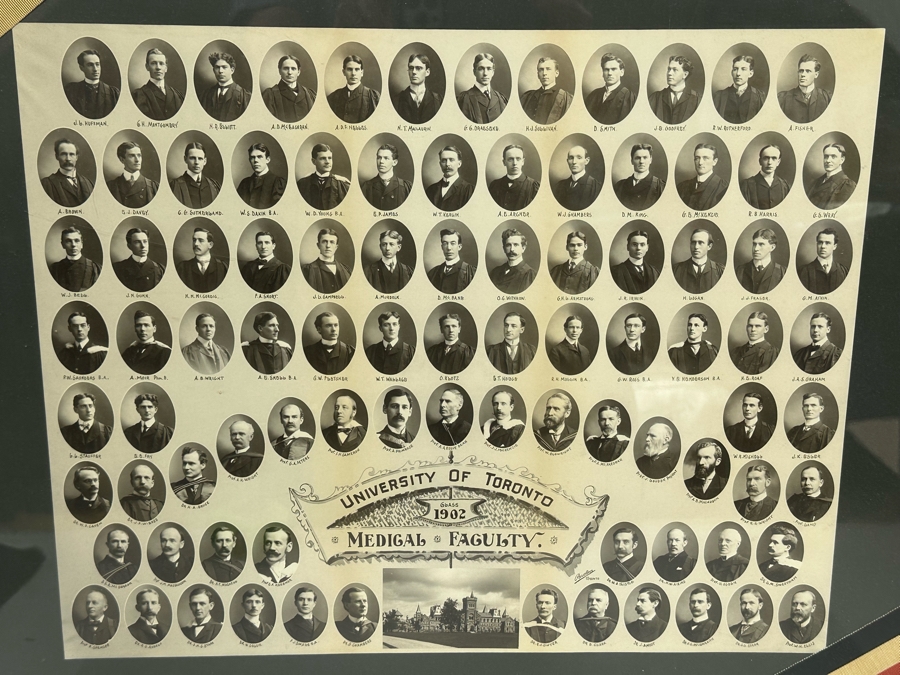 Antique 1902 University Of Toronta Medical Faculty Portraits Photographs 19 X 15 Framed 30 X 26 [Photo 6]