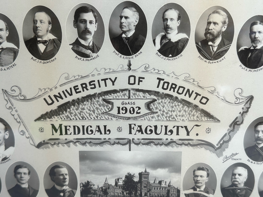 Antique 1902 University Of Toronta Medical Faculty Portraits Photographs 19 X 15 Framed 30 X 26 [Photo 8]